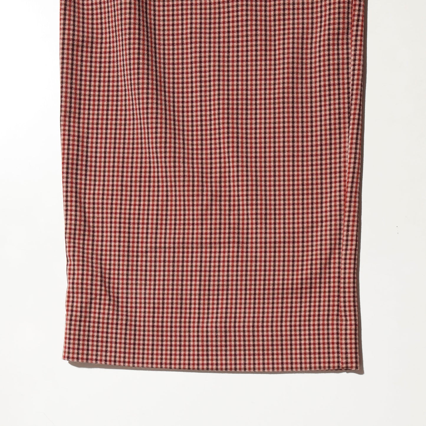 vintage tucked wide check slacks