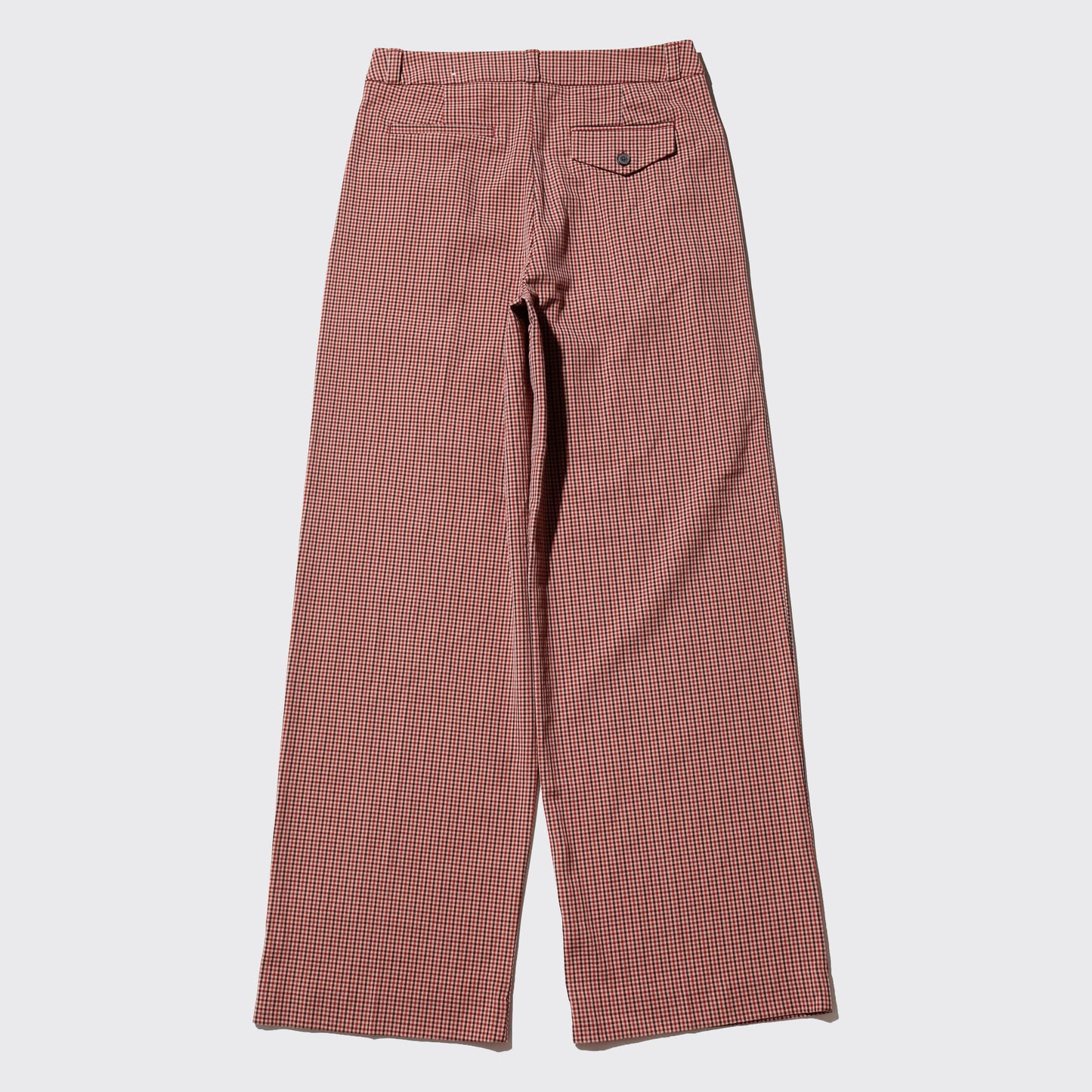 vintage tucked wide check slacks