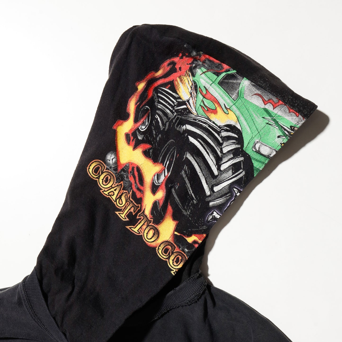 *one-off hybrid hooded cut sew, with detachable gloves
