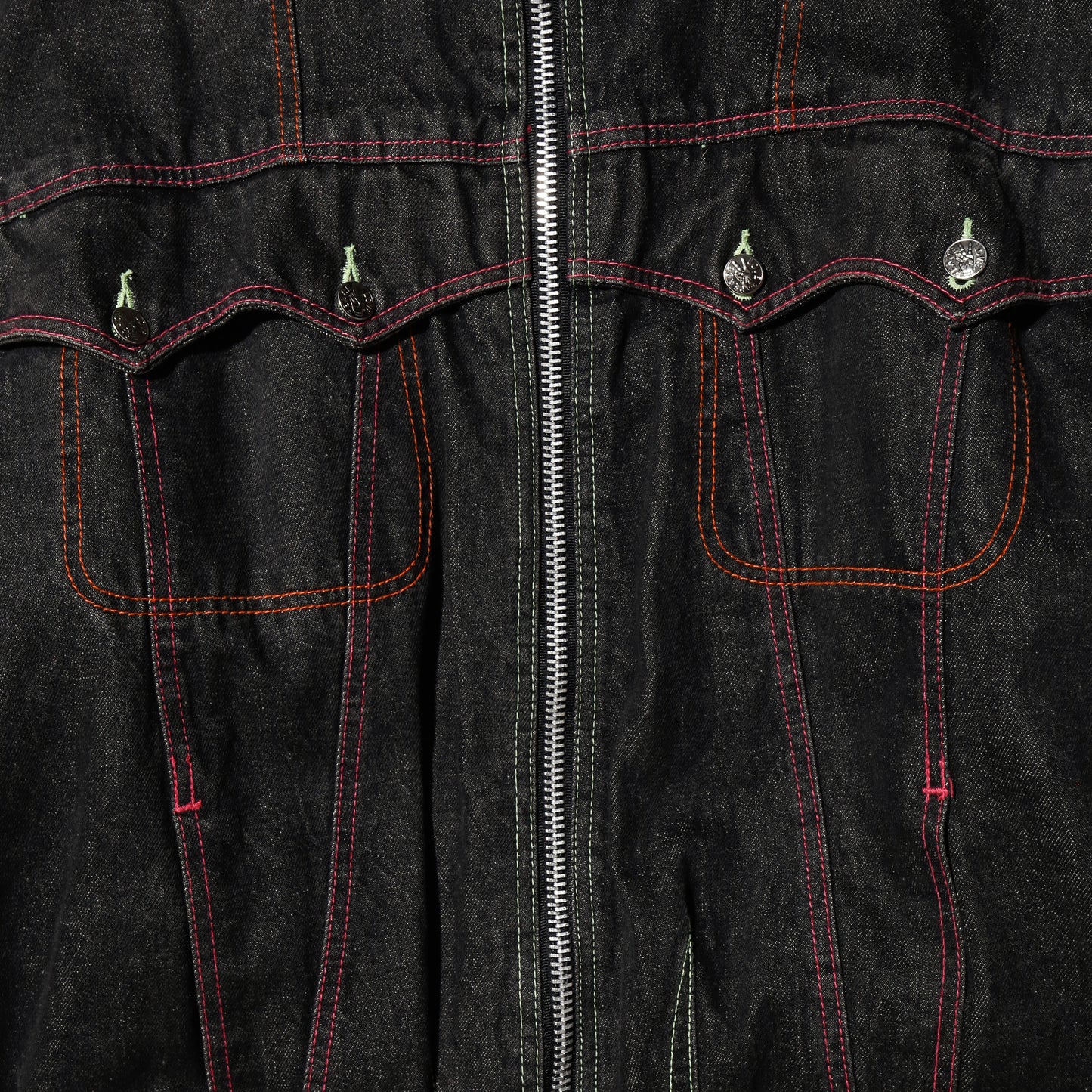 vintage euro leather hybrid trucker jacket, detachable collar/sleeve