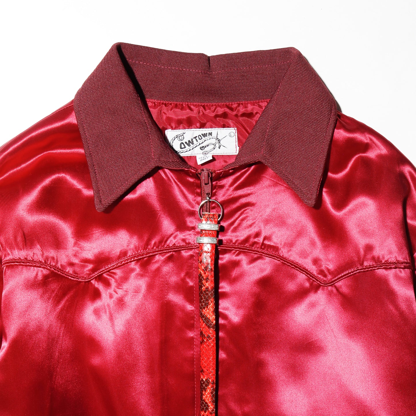 vintage python charm satin jacket