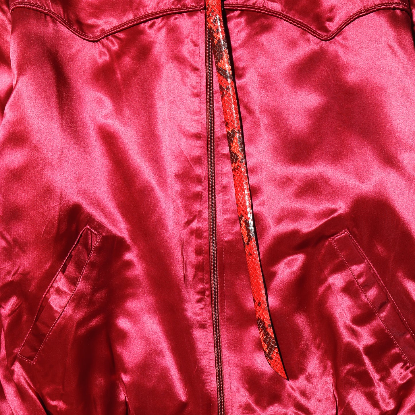 vintage python charm satin jacket