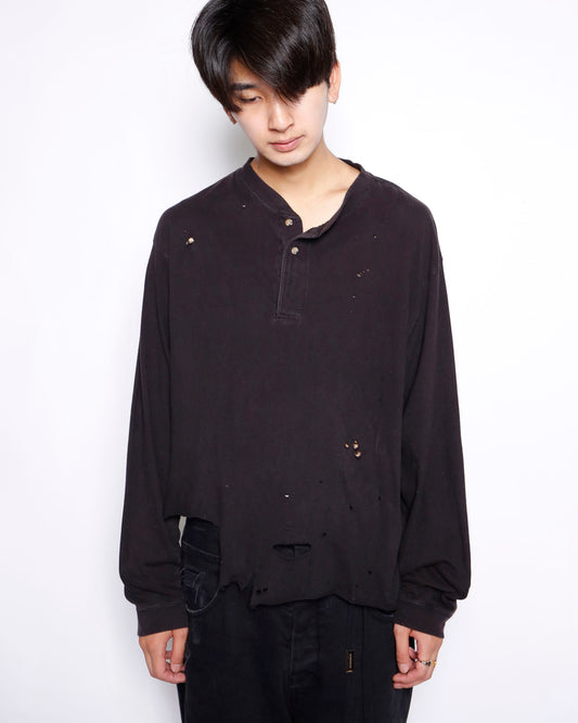 *one-off broken henry neck cut sew