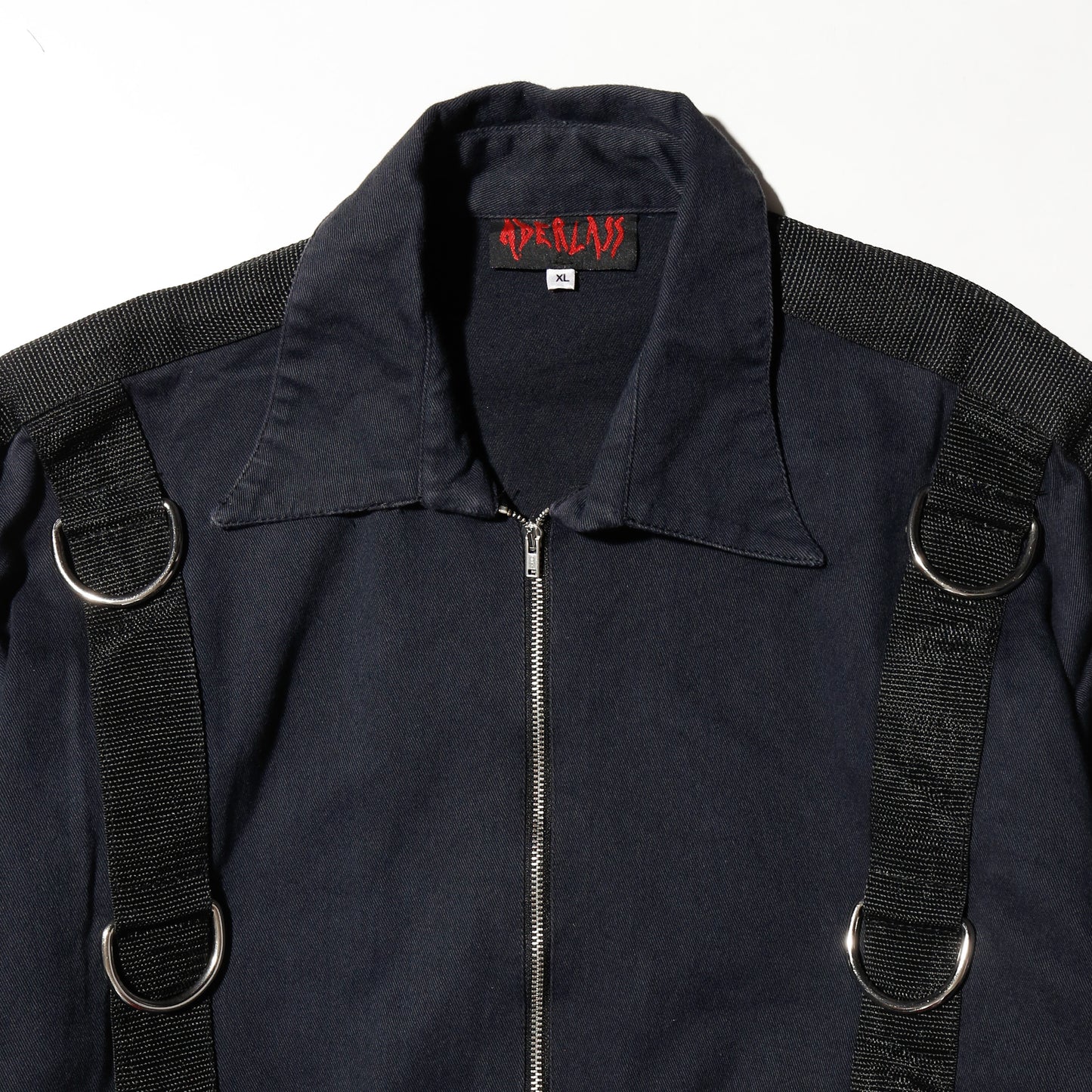 *one-off  fringe zipped bondage jacket