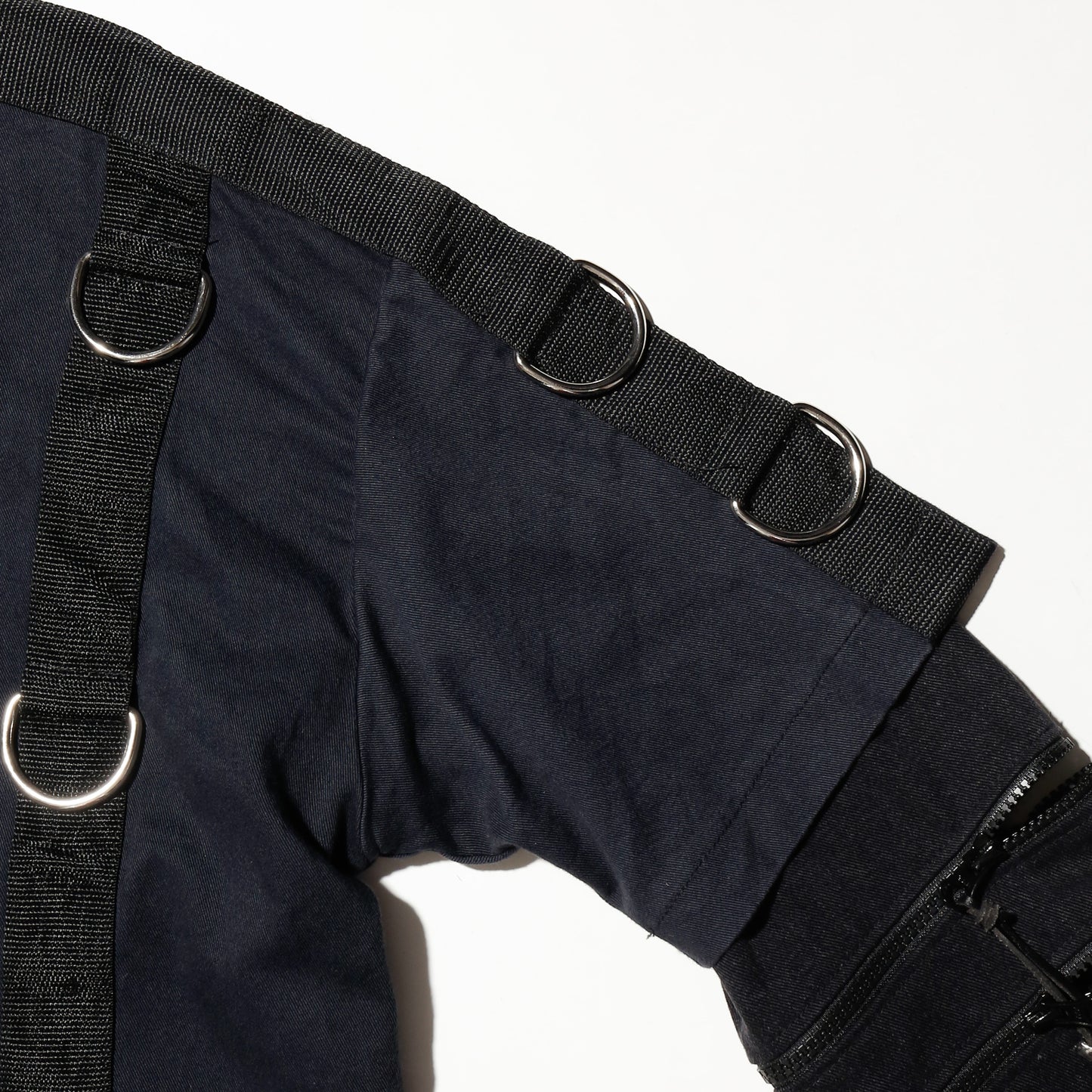 *one-off  fringe zipped bondage jacket