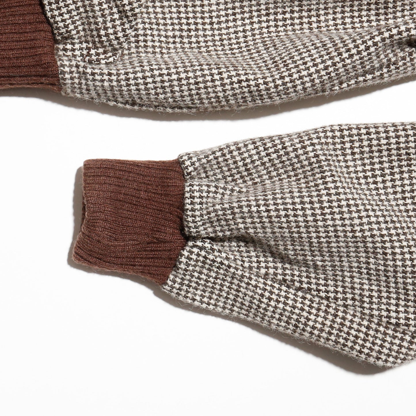 vintage herringbone wool jacket with copper badge