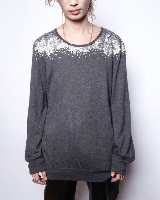 vintage spangle knit cut sew