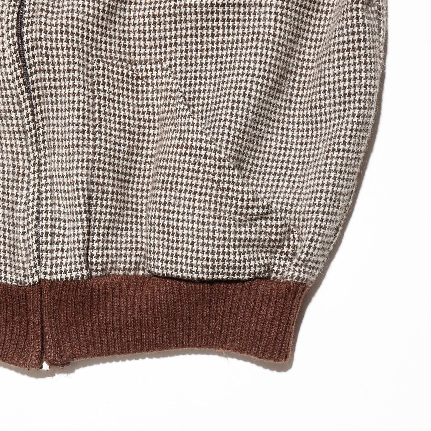 vintage herringbone wool jacket with copper badge