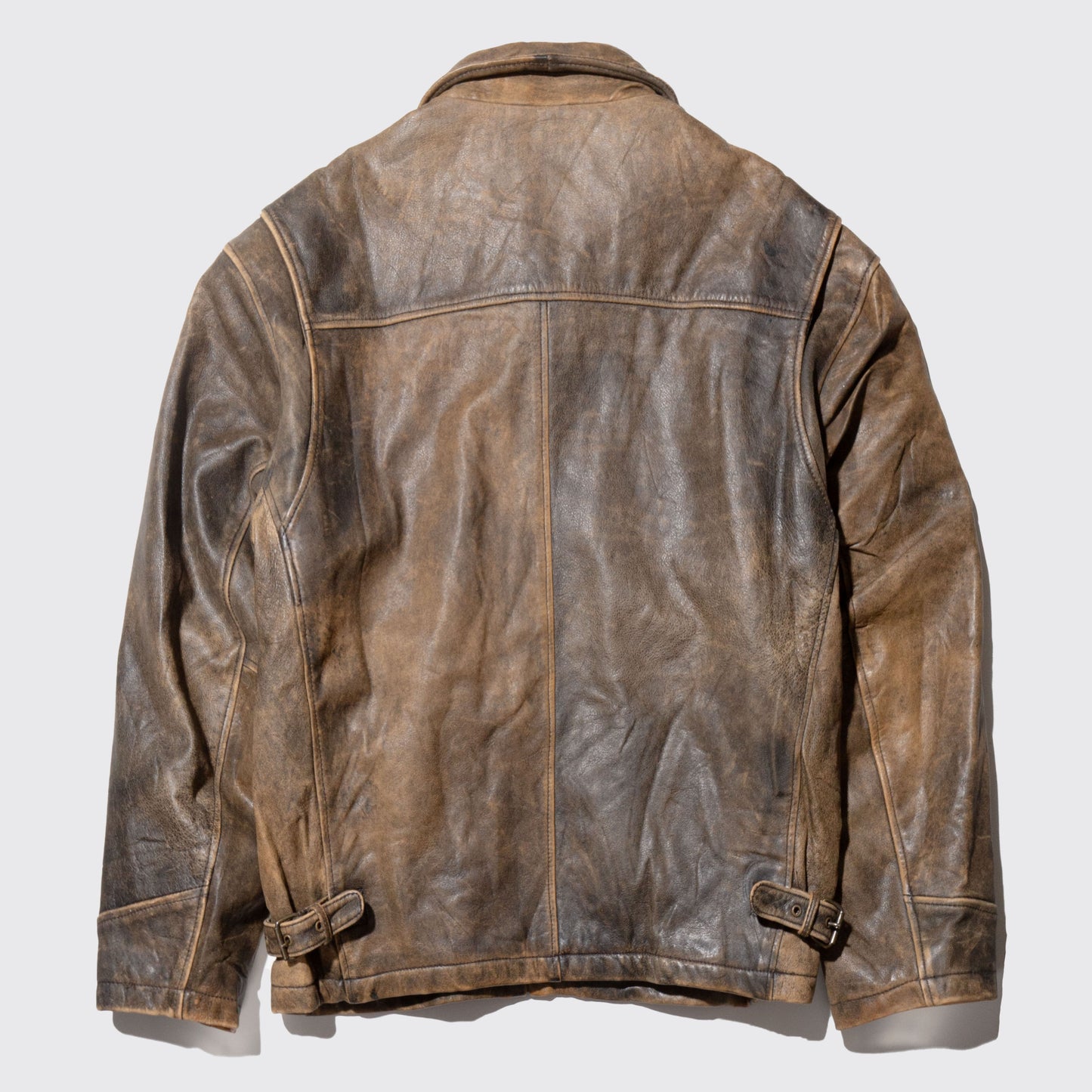 vintage faded 6p leather jacket