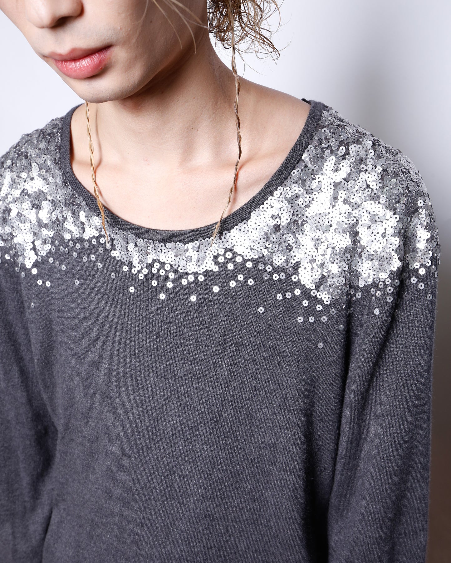 vintage spangle knit cut sew
