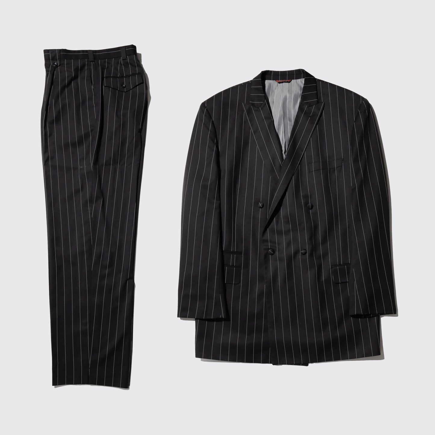 vintage 3piece stripe double  breasted set up