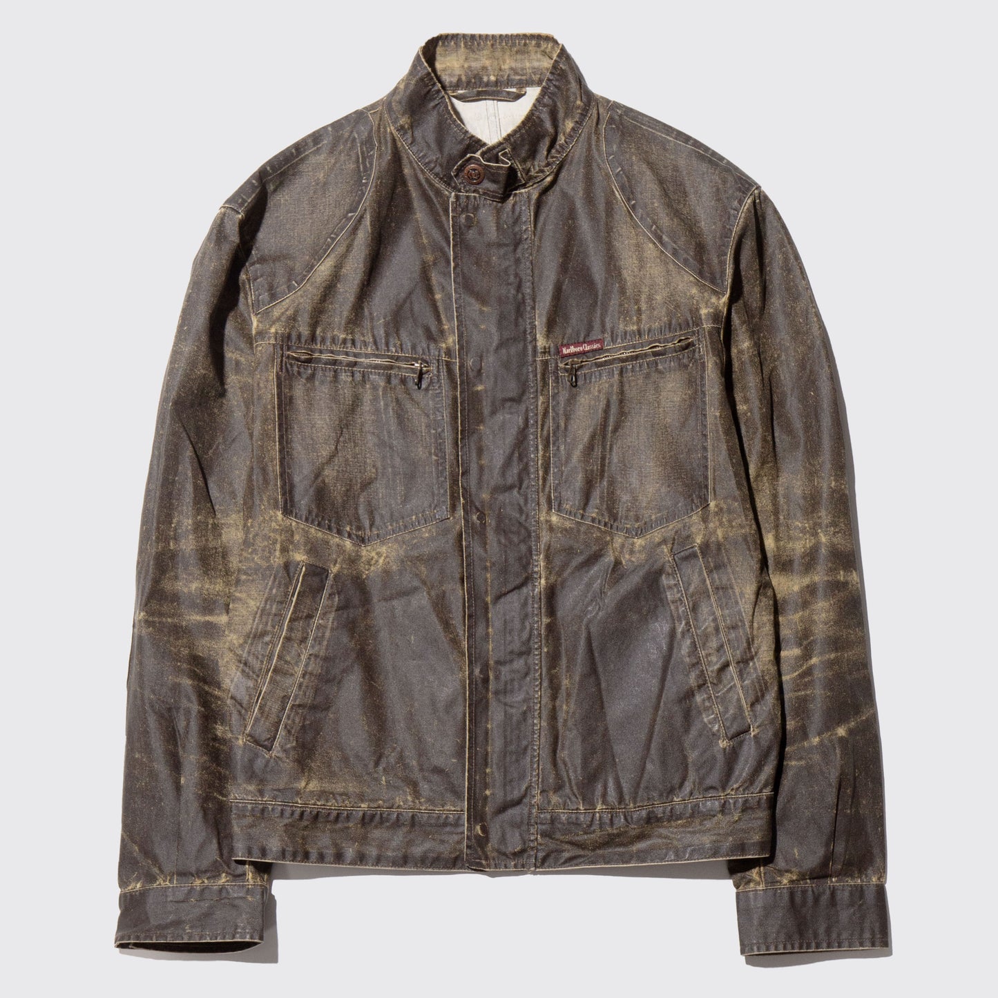 vintage faded motorcycle jacket