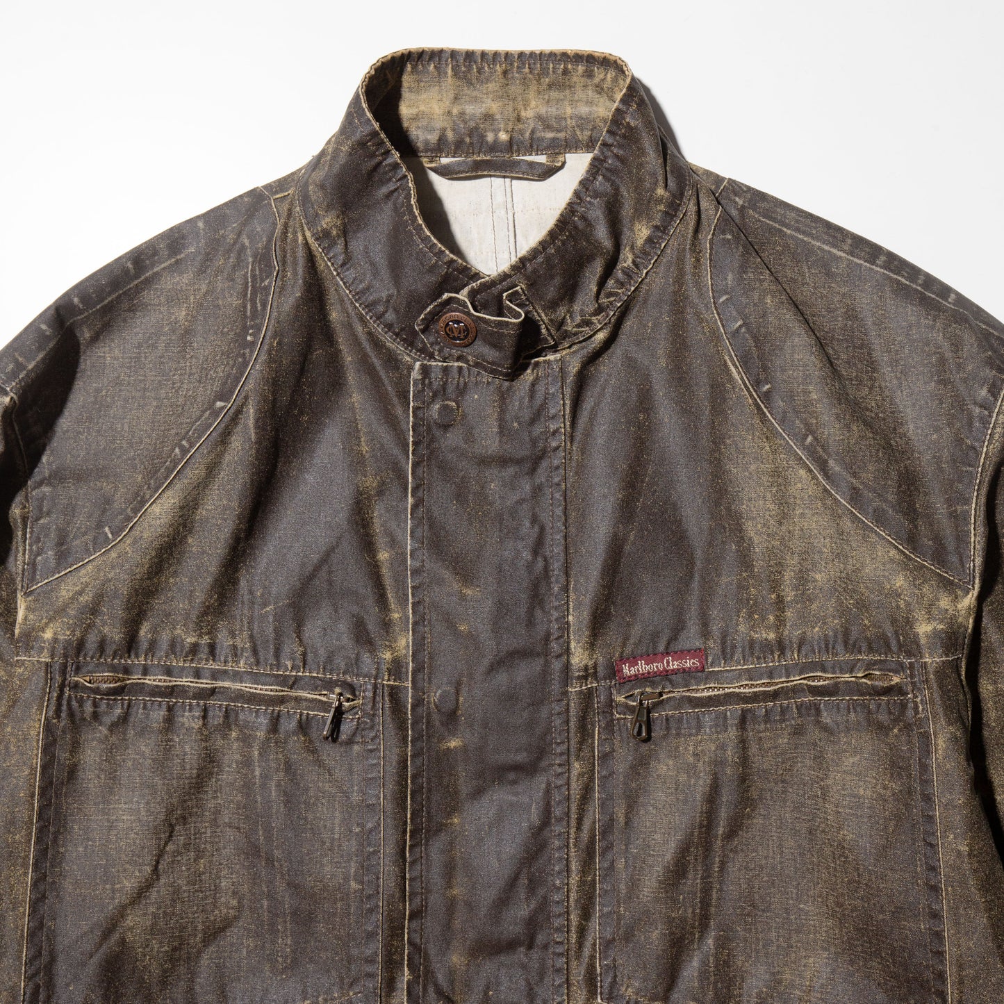 vintage faded motorcycle jacket