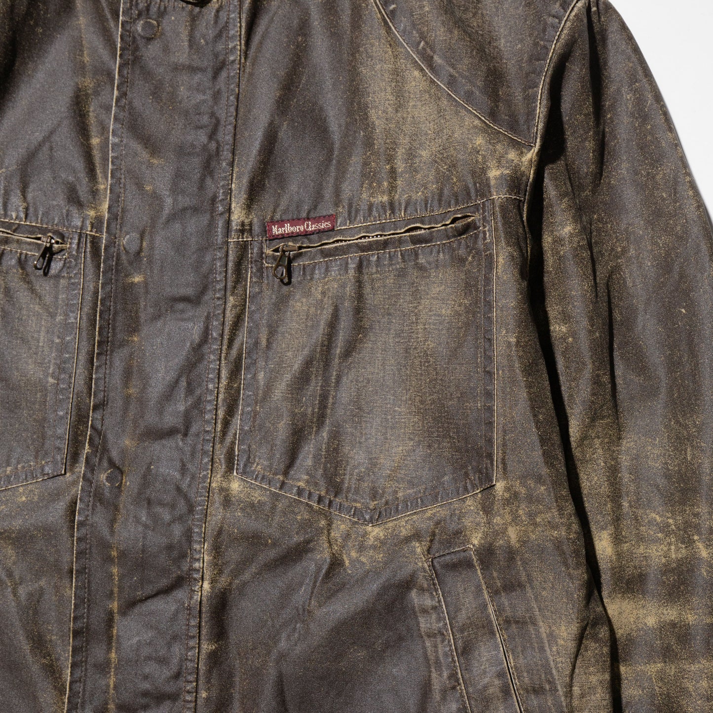 vintage faded motorcycle jacket