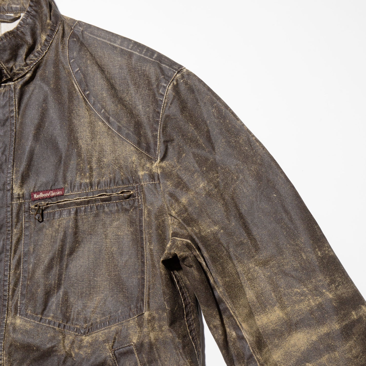 vintage faded motorcycle jacket