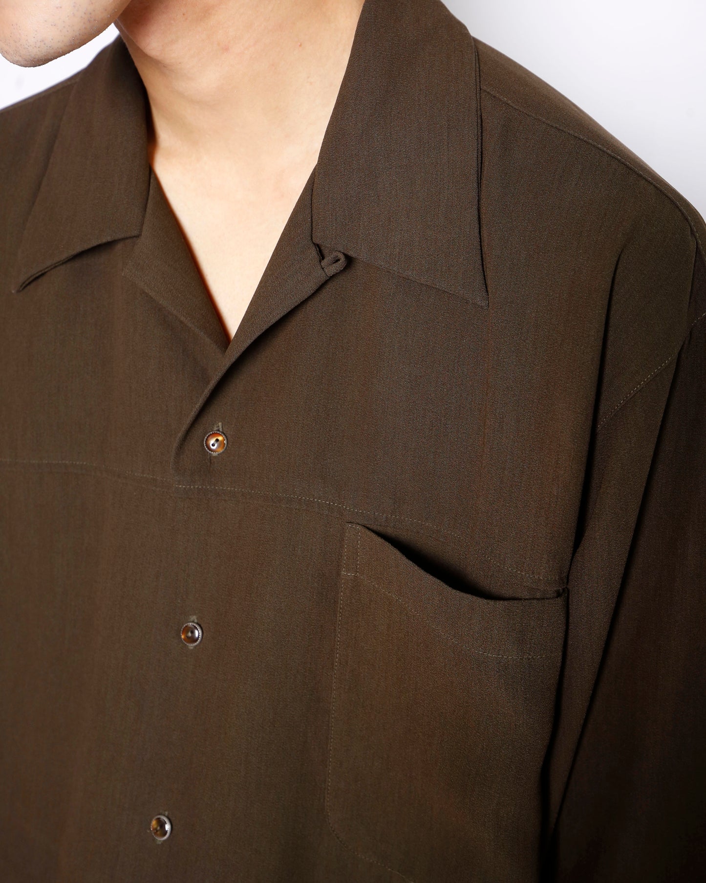 vintage open collar boxy shirt