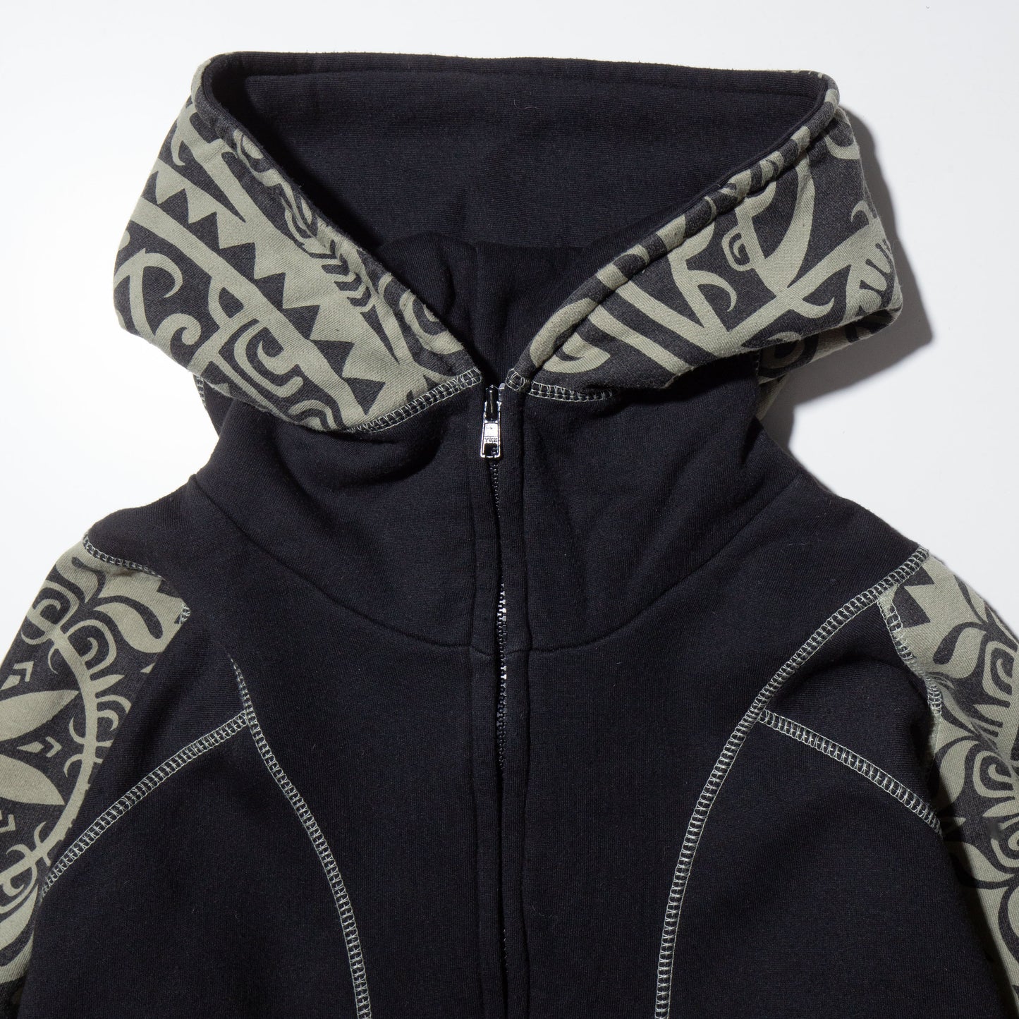 vintage tribal zipped hoodie