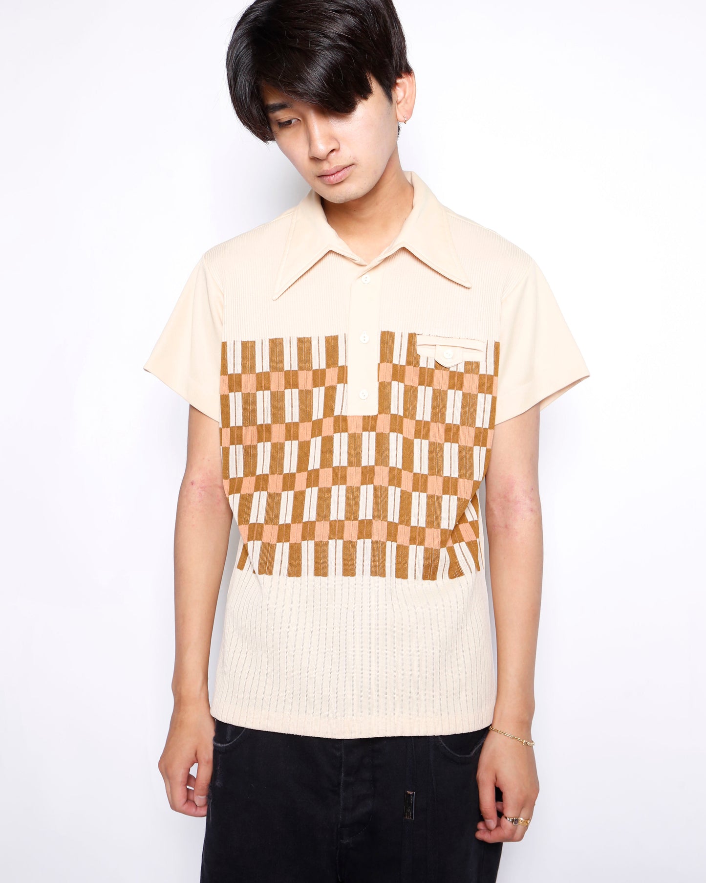 vintage 70's banlon polo h/s