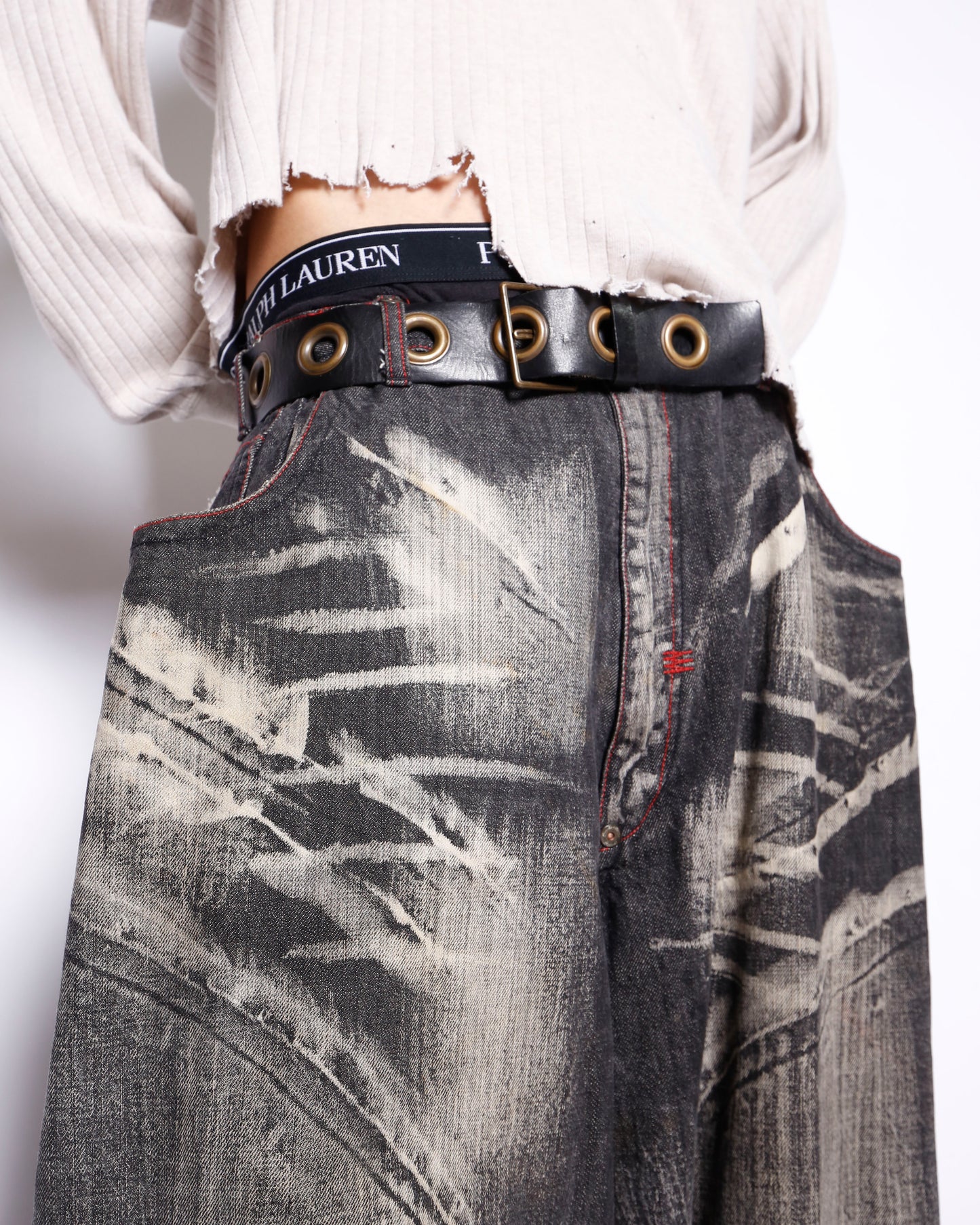 vintage akademiks distressed baggy jeans, *resized