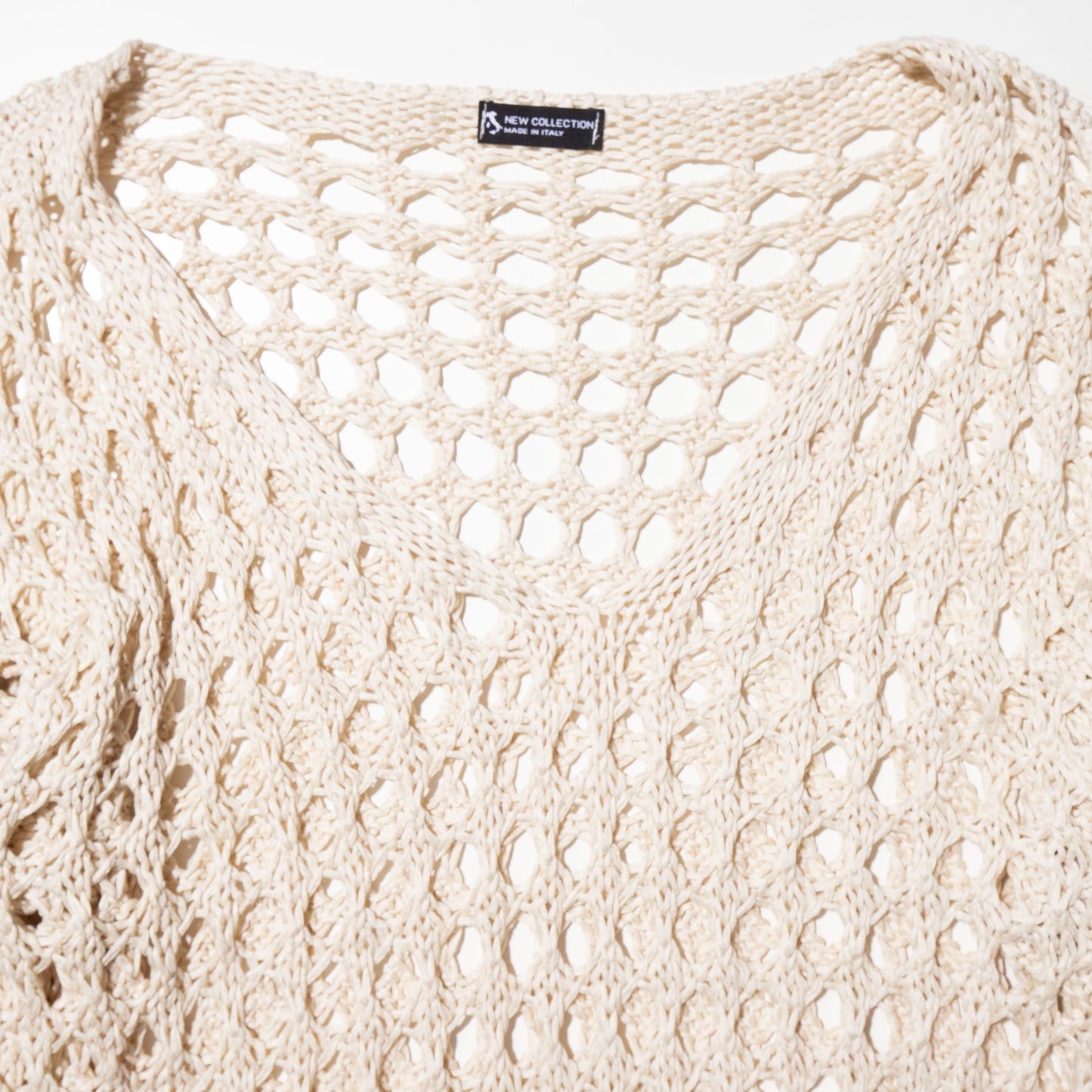 Vintage asymmetrical crochet long sleeve
