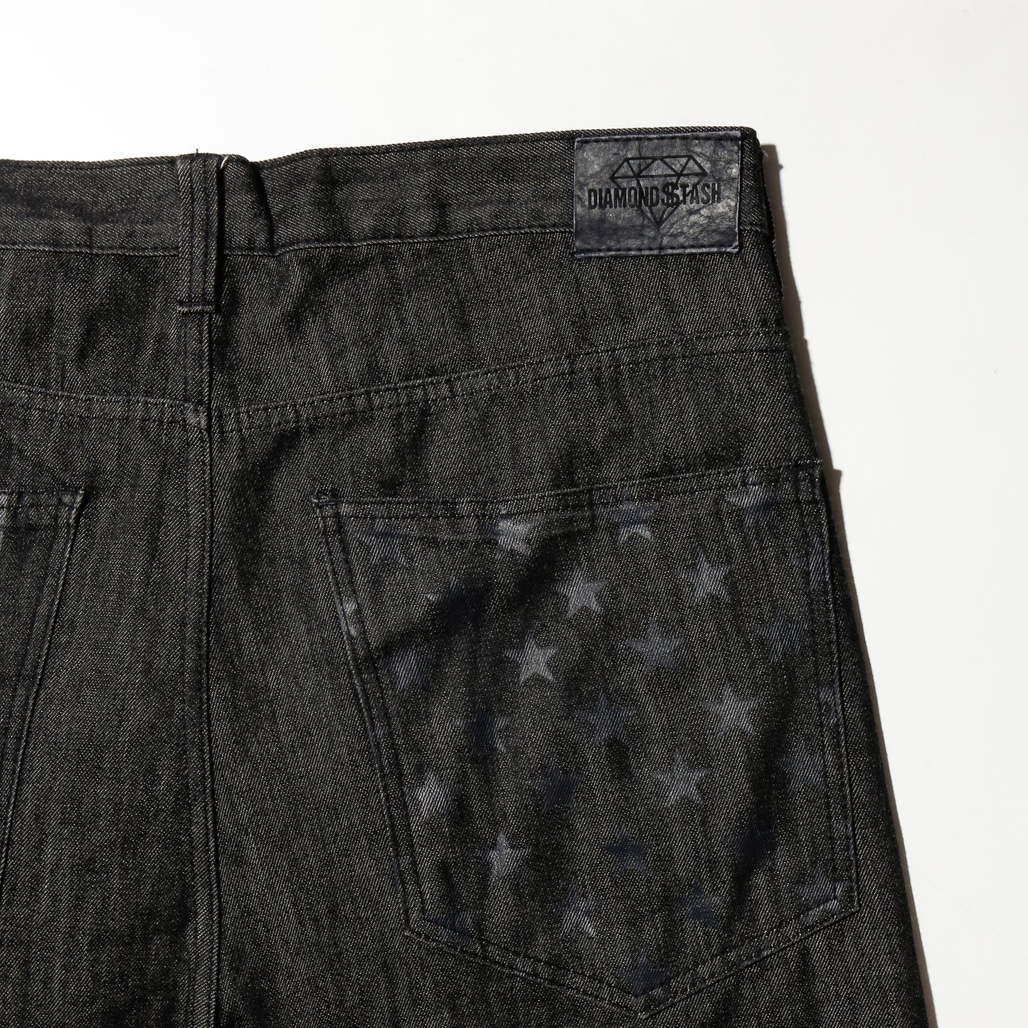 vintage center tucked wide denim shorts
