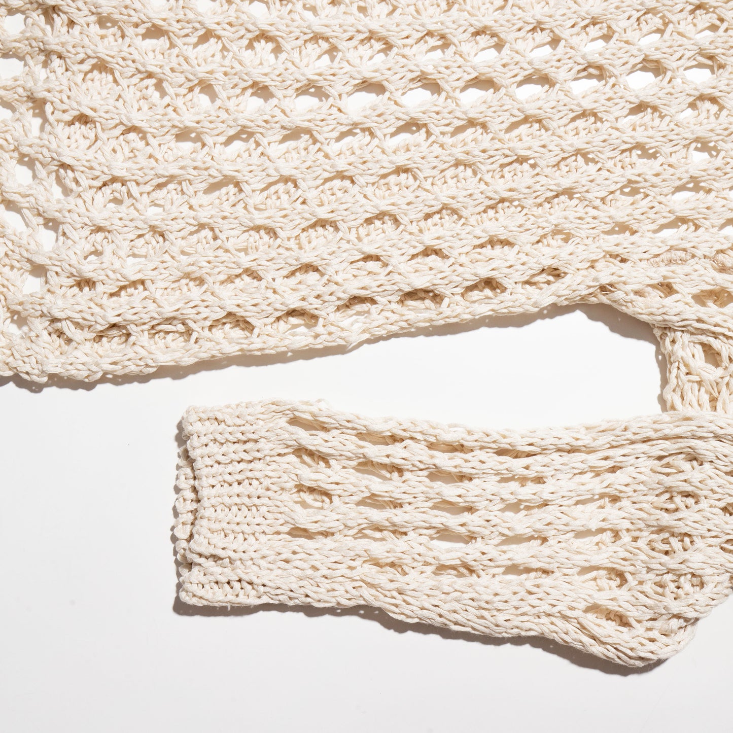 Vintage asymmetrical crochet long sleeve