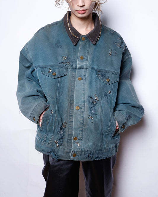 *one-off carhartt studs broken traditional jacket