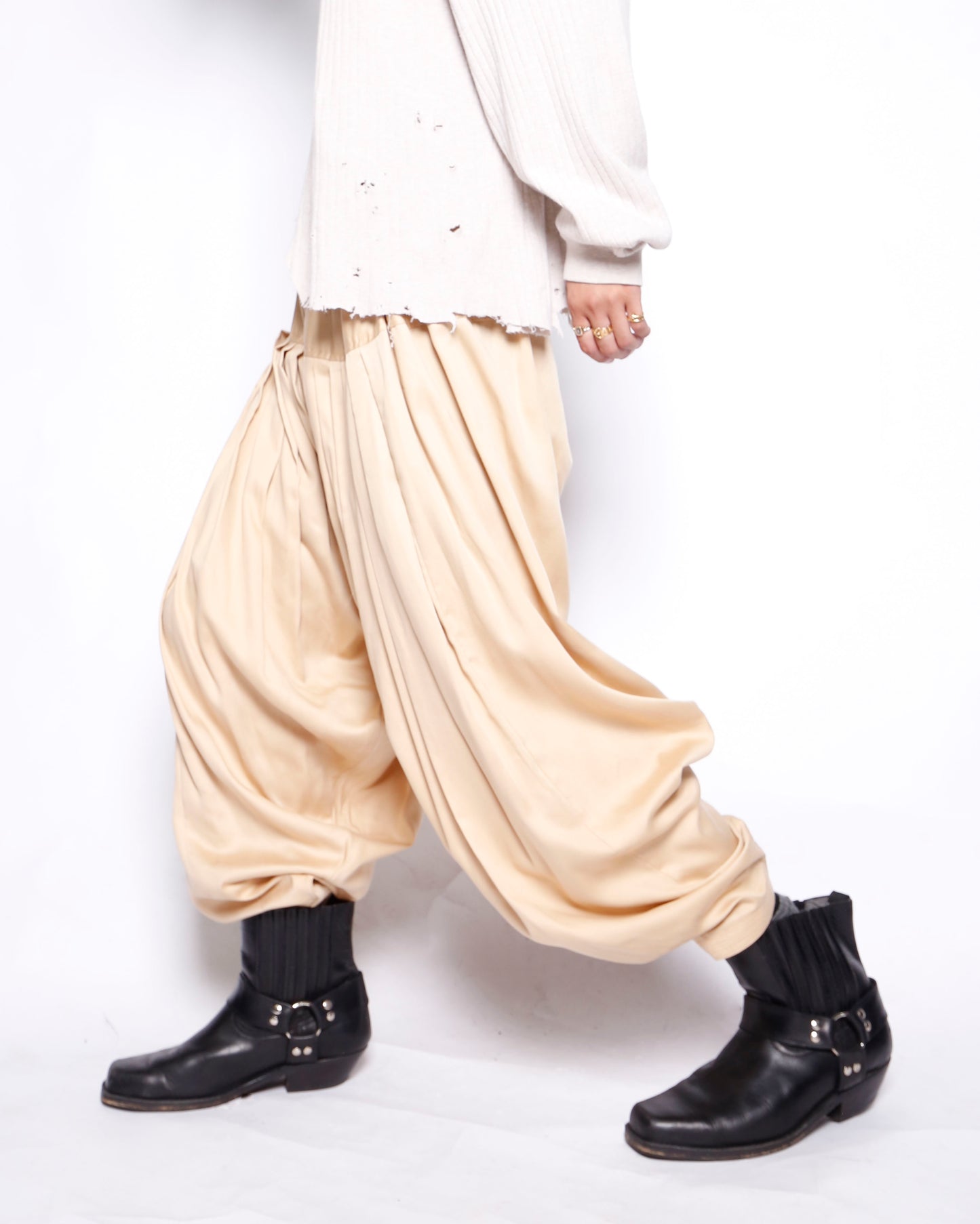vintage pleats patiala trousers