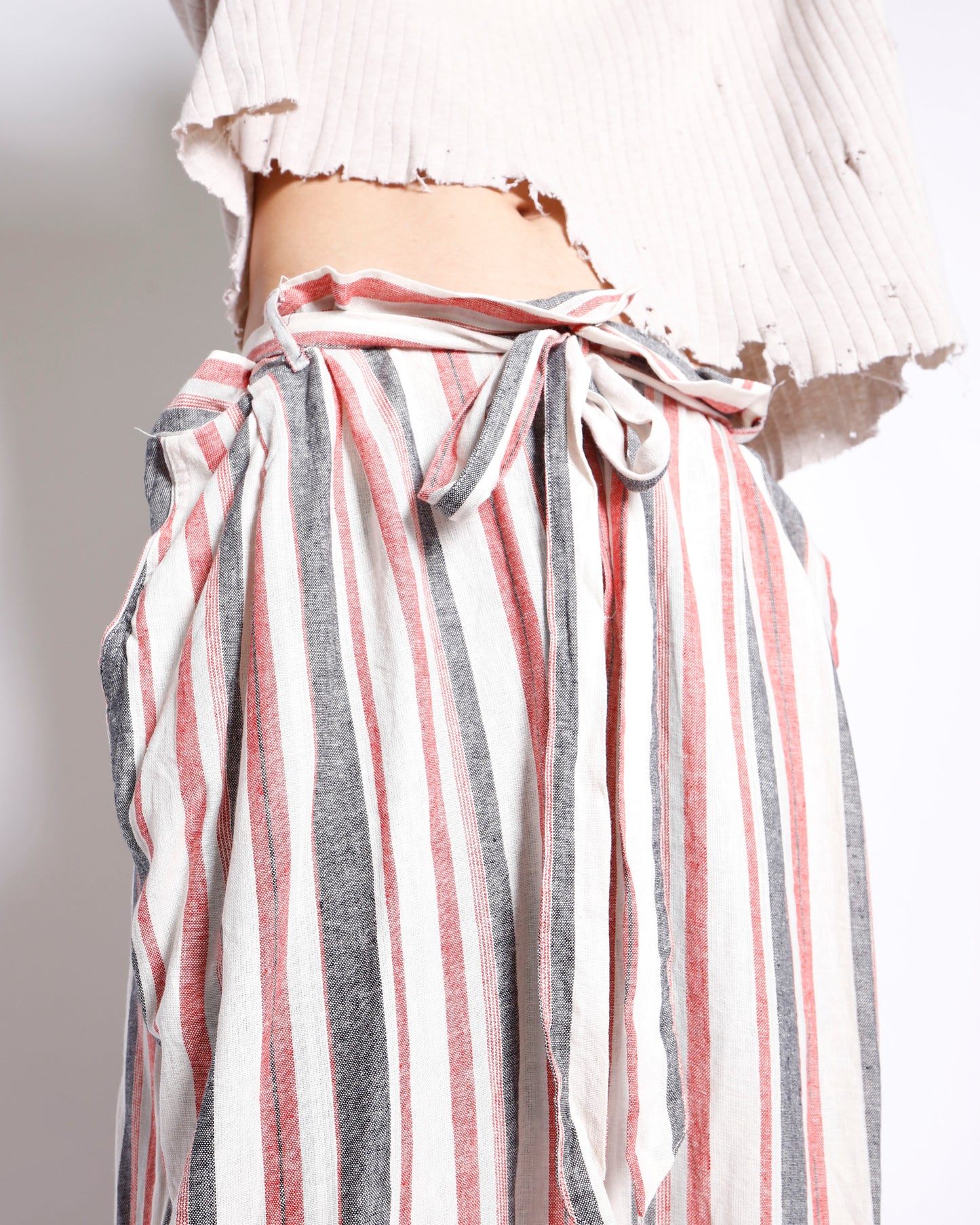 vintage drawstring stripe lounge pants
