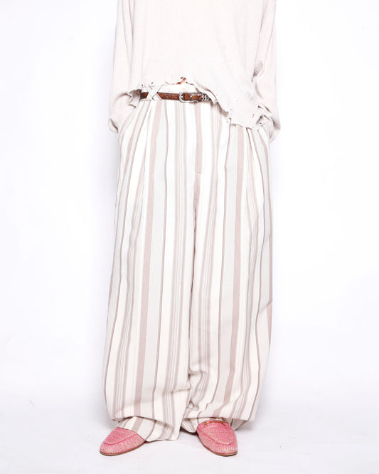 vintage stripe wide slacks, *resized
