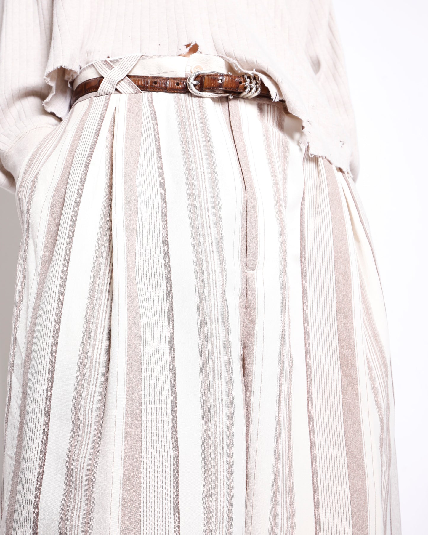 vintage stripe wide slacks, *resized