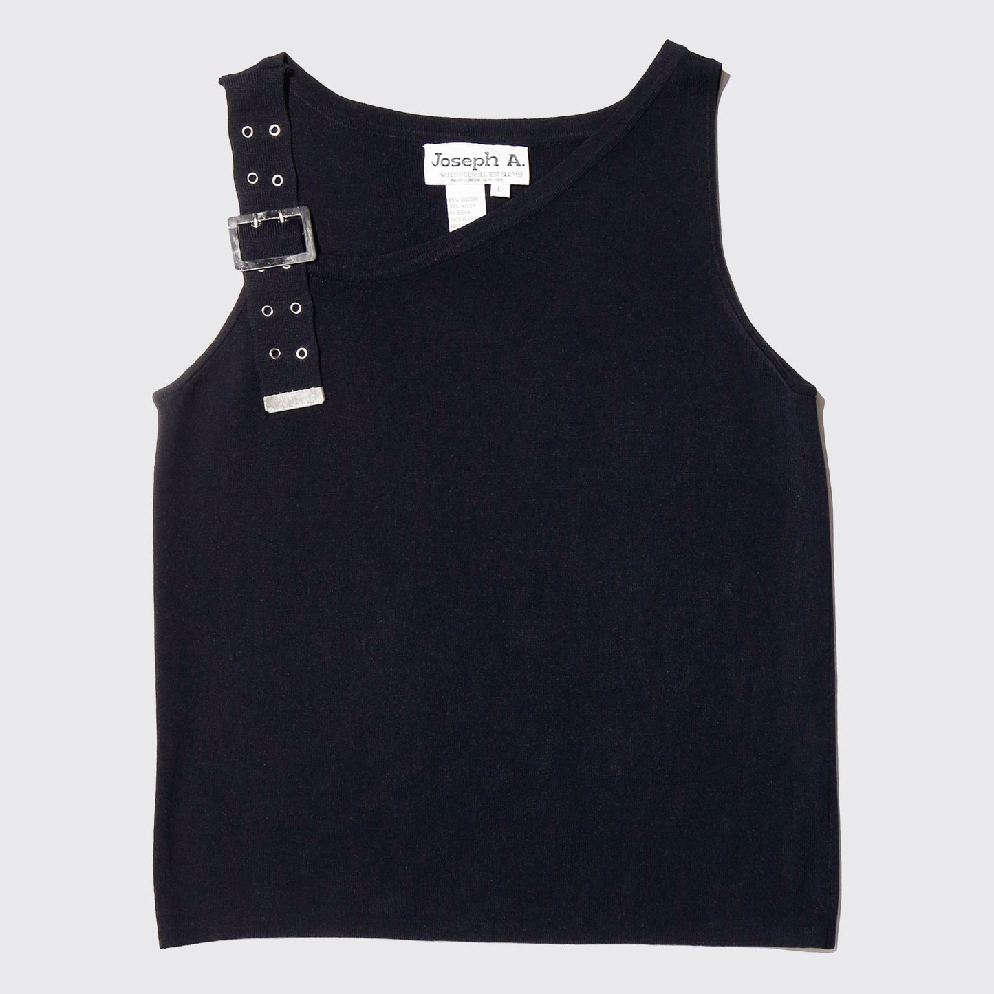 vintage belted shoulder tank top