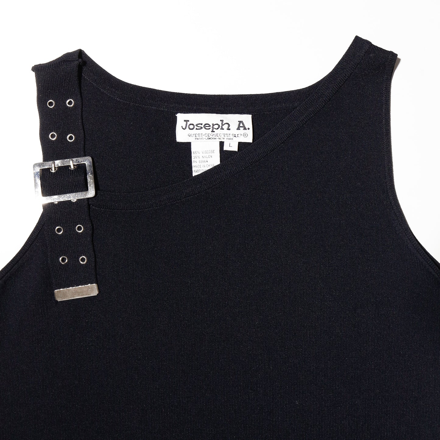 vintage belted shoulder tank top