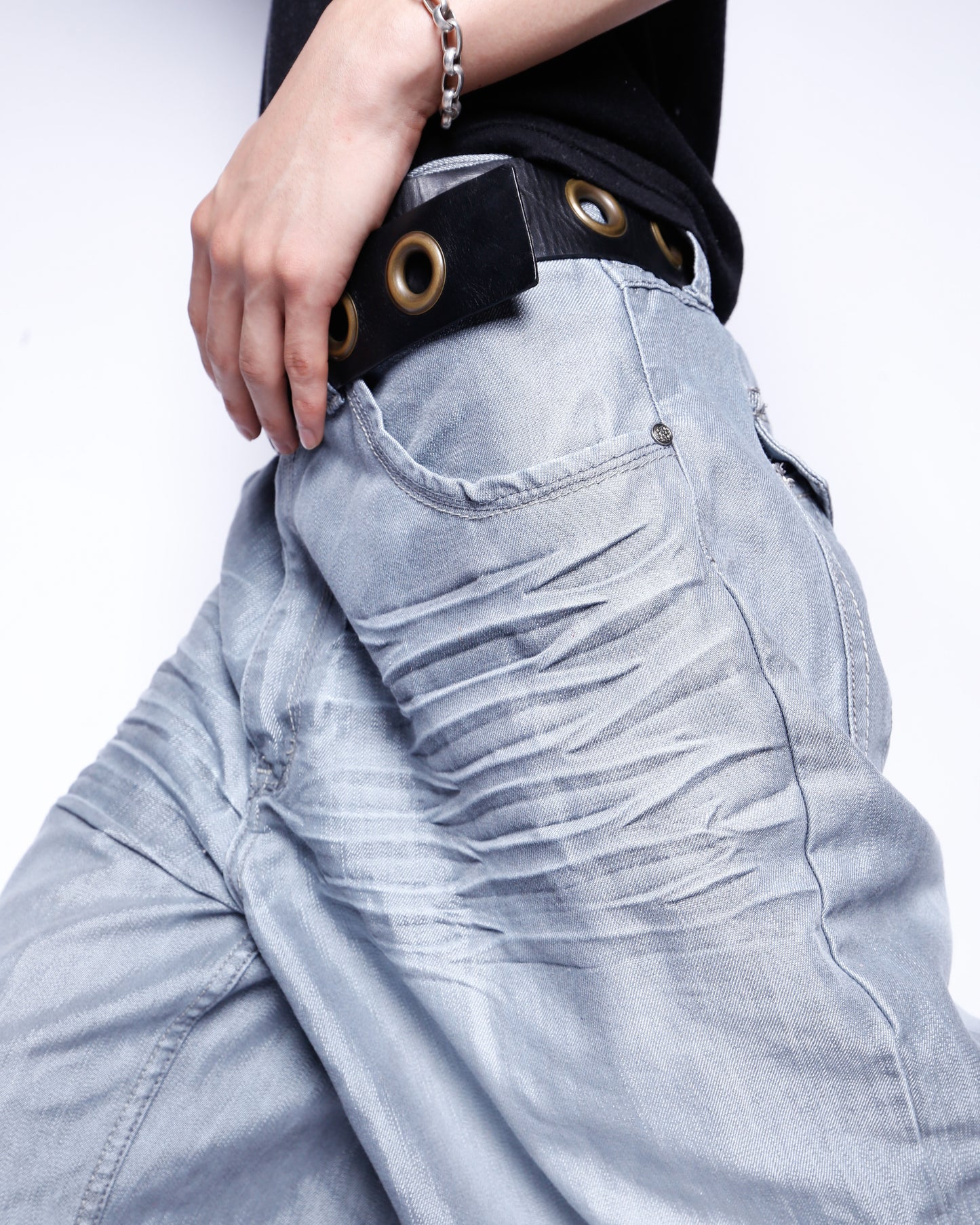 vintage shinny baggy shorts