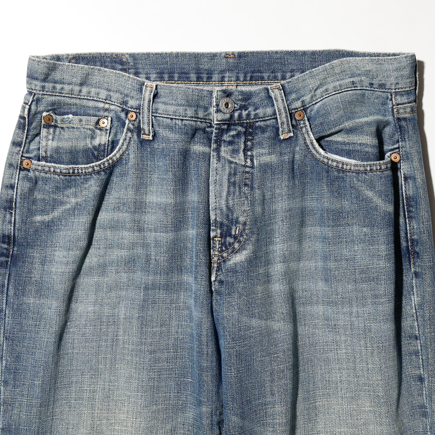 vintage aging low rised flare jeans