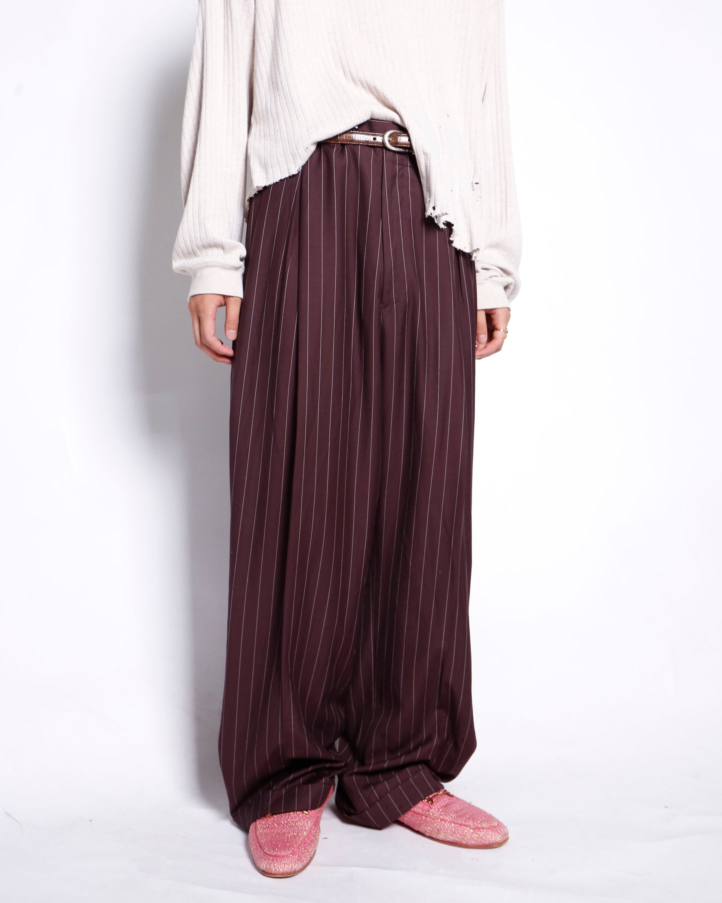 vintage stripe wide zoot slacks