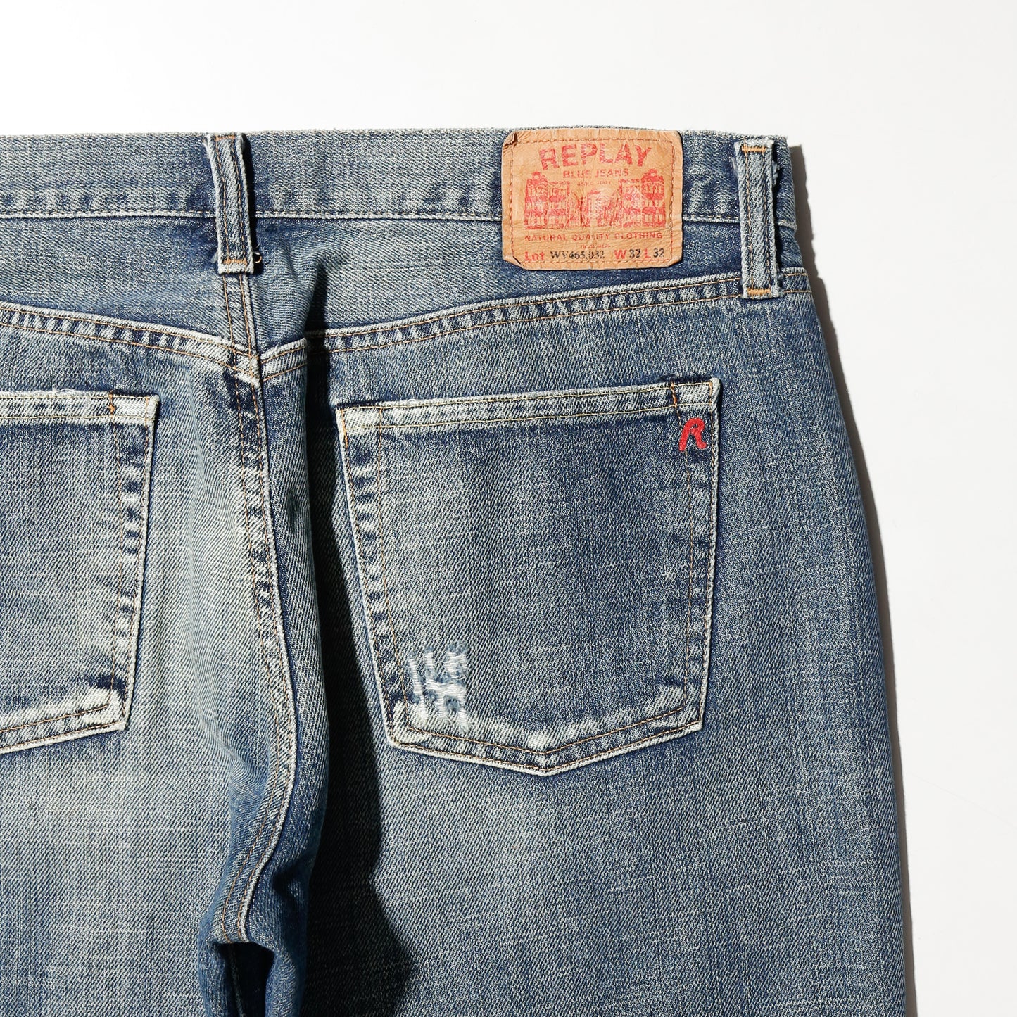 vintage aging low rised flare jeans