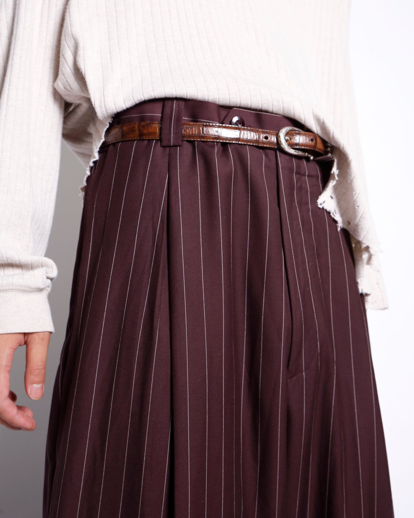 vintage stripe wide zoot slacks