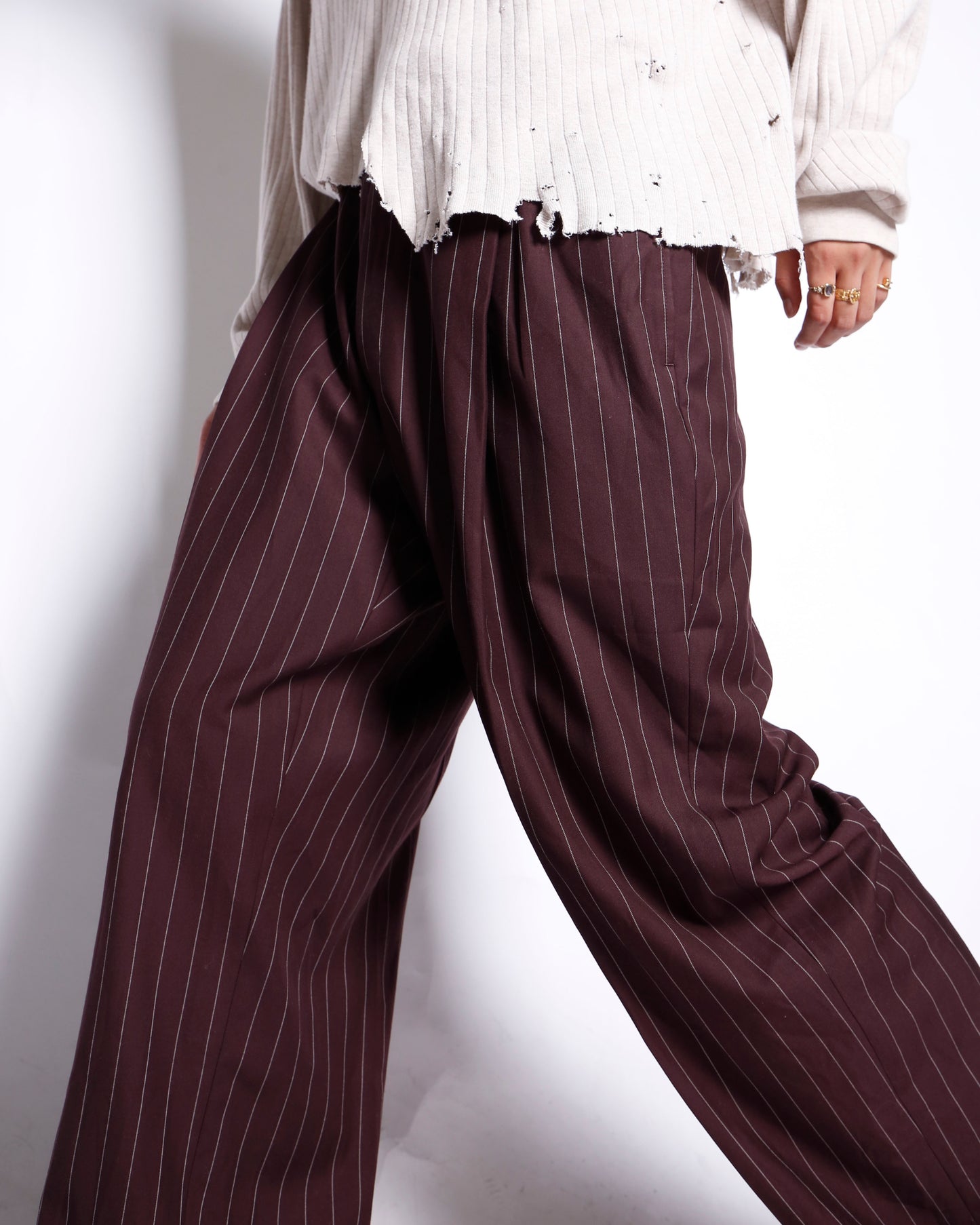 vintage stripe wide zoot slacks