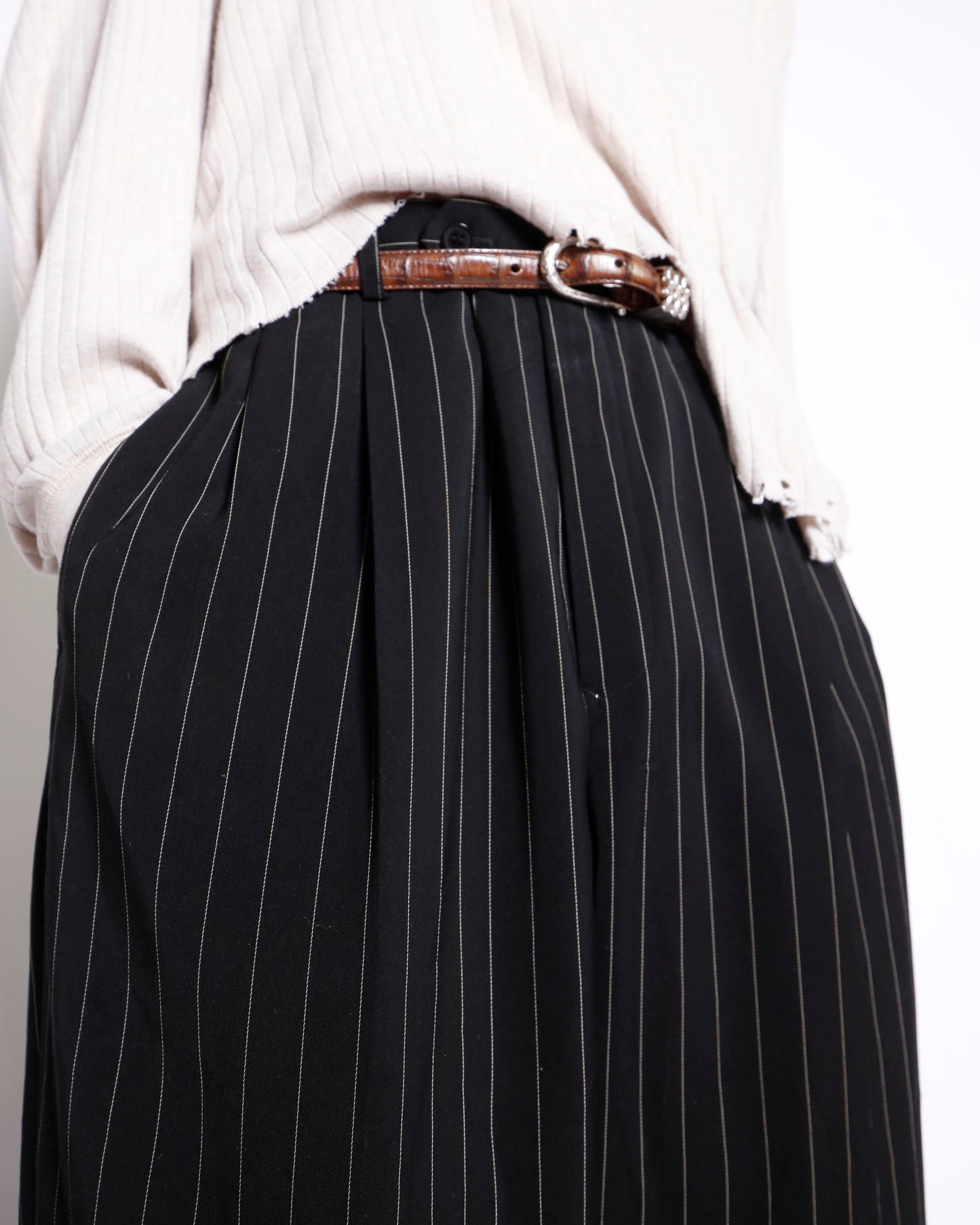 vintage stripe wide zoot slacks