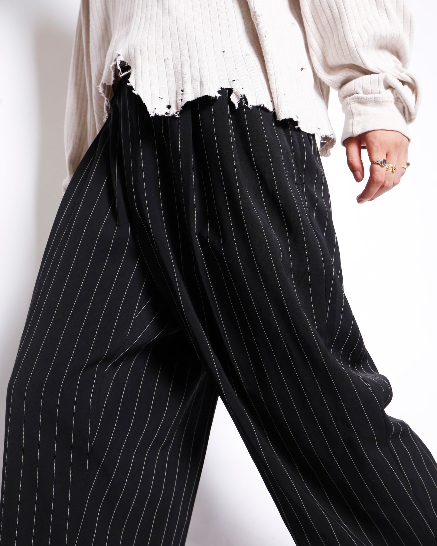 vintage stripe wide zoot slacks