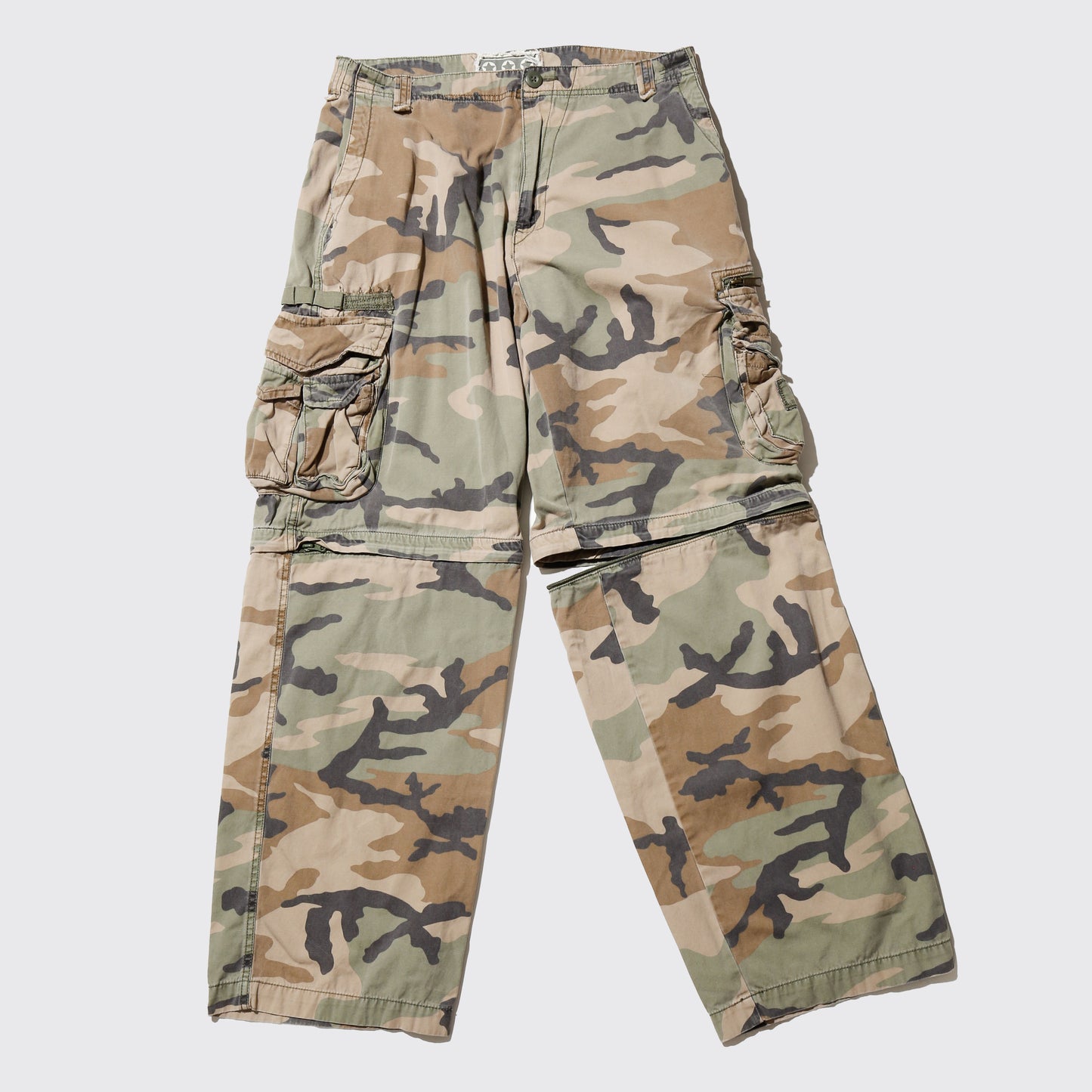 vintage detachable camo cargo trousers