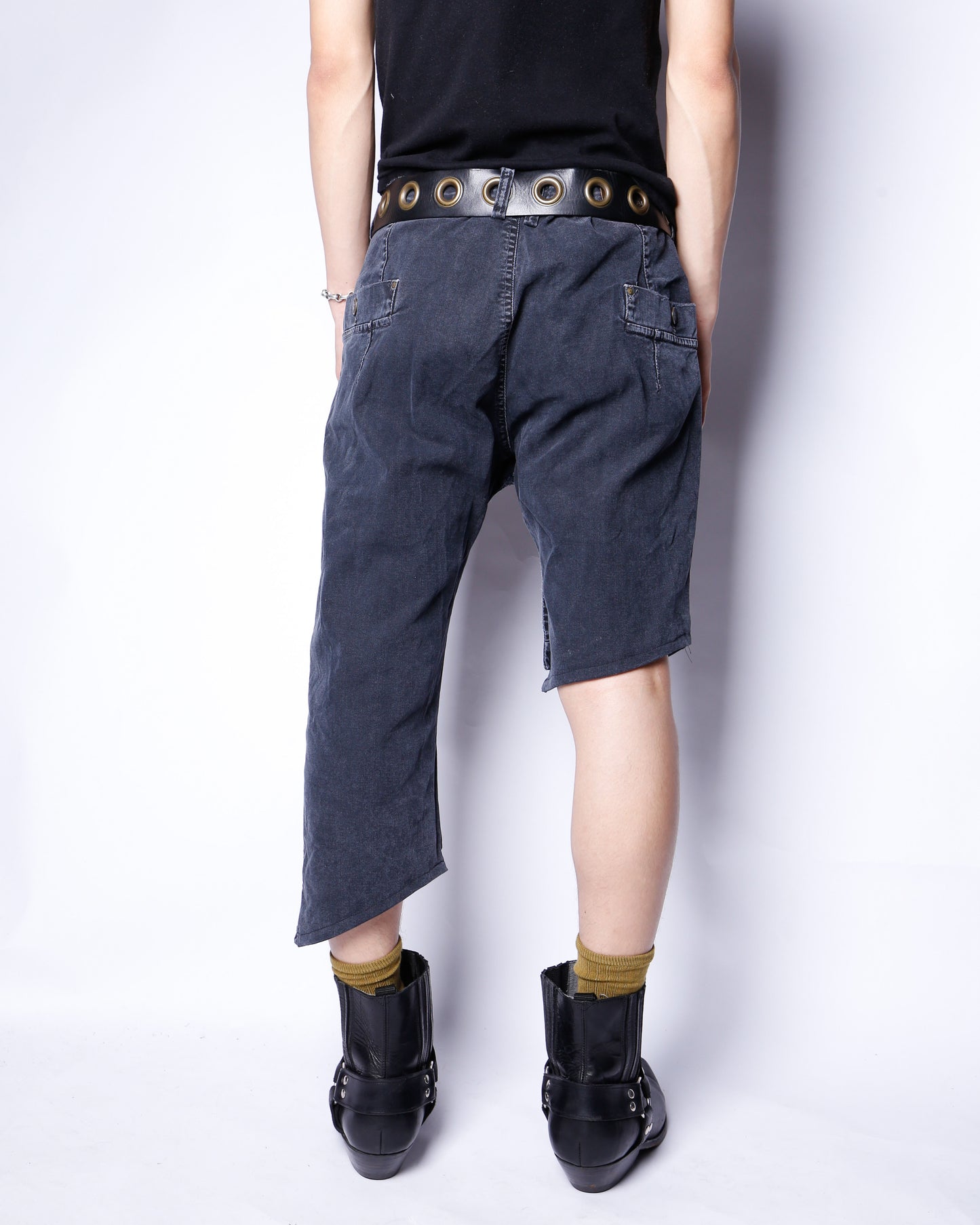 vintage slash asymmetry trousers