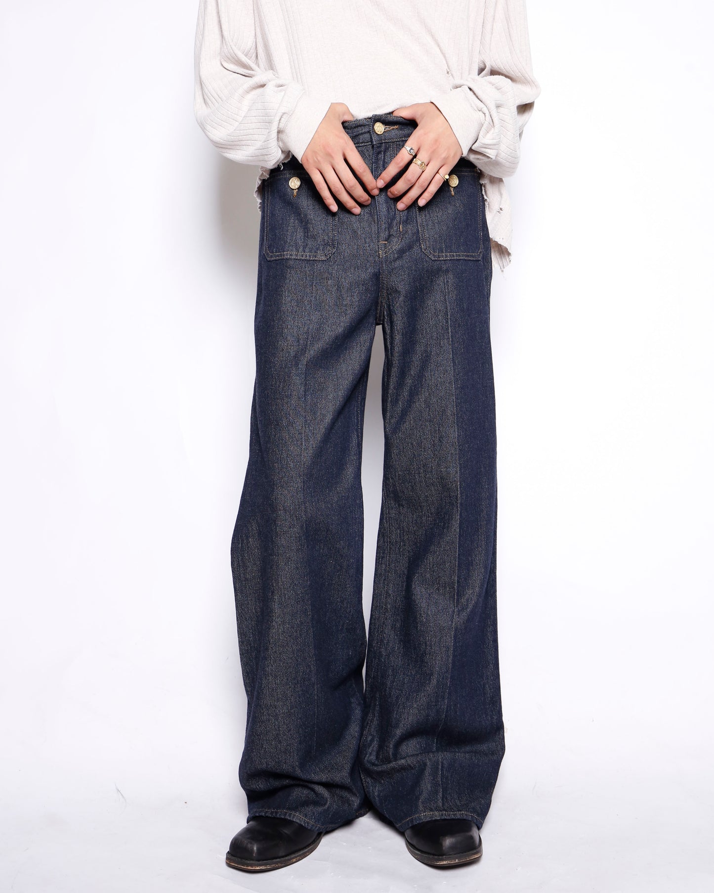 vintage sailor flare jeans