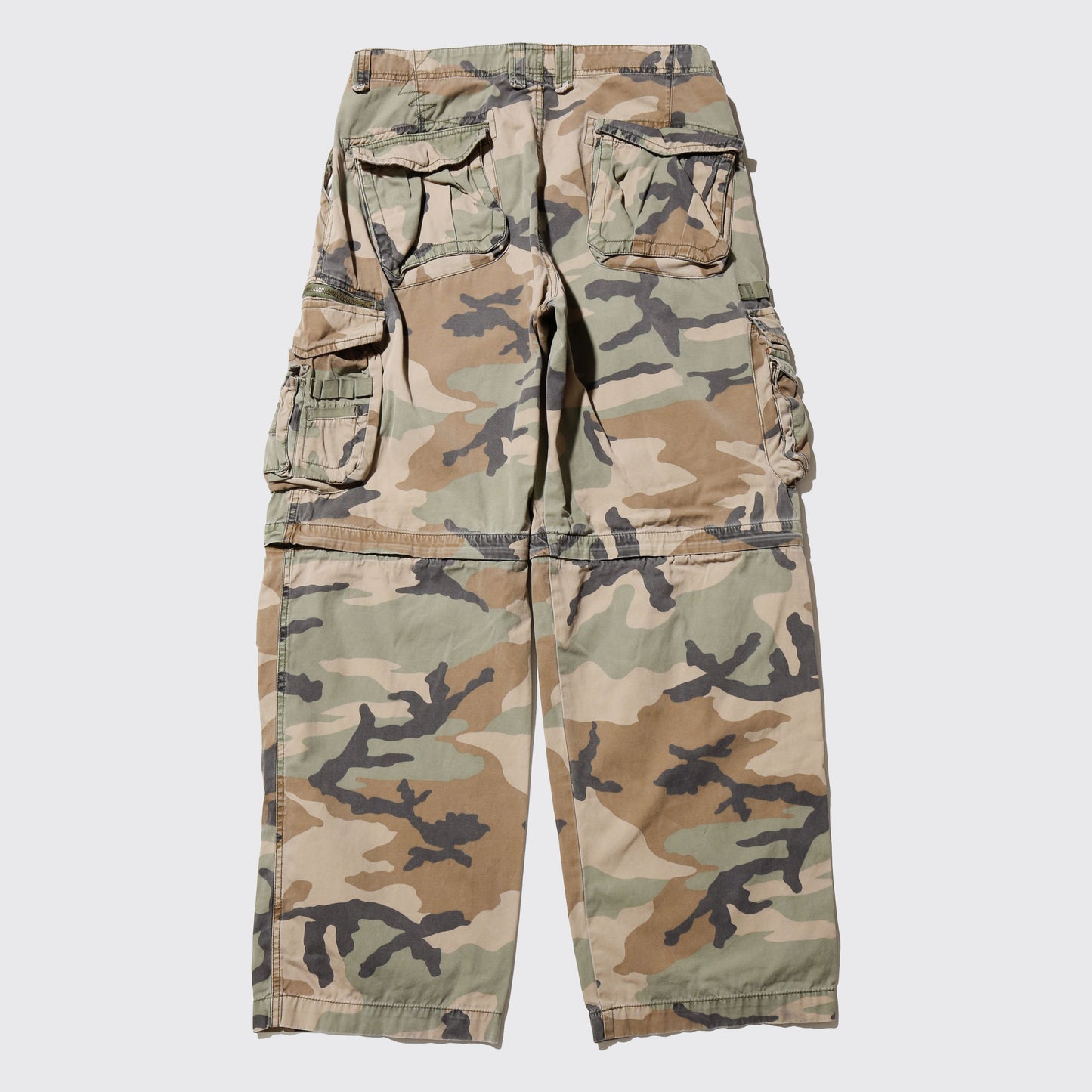 vintage detachable camo cargo trousers