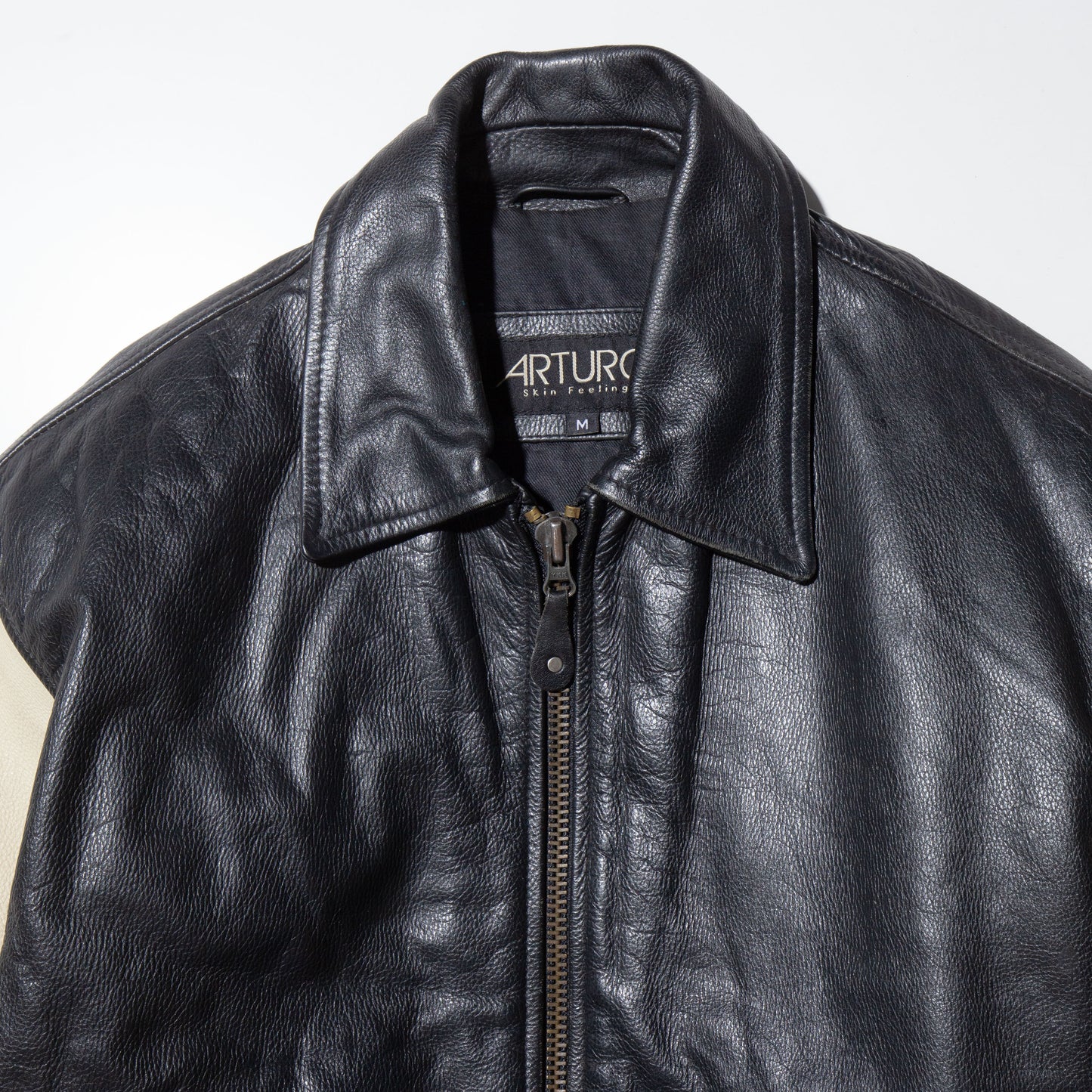 vintage leather varsity jacket