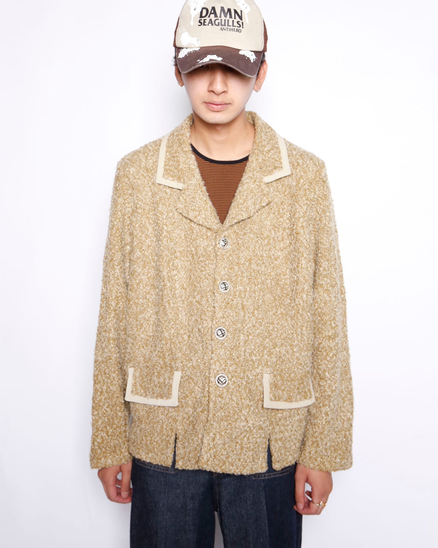 vintage 4b boucle tweed jacket