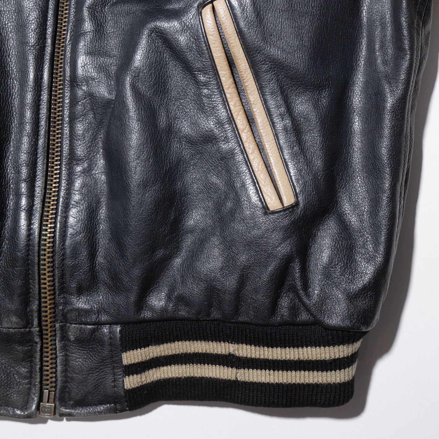 vintage leather varsity jacket