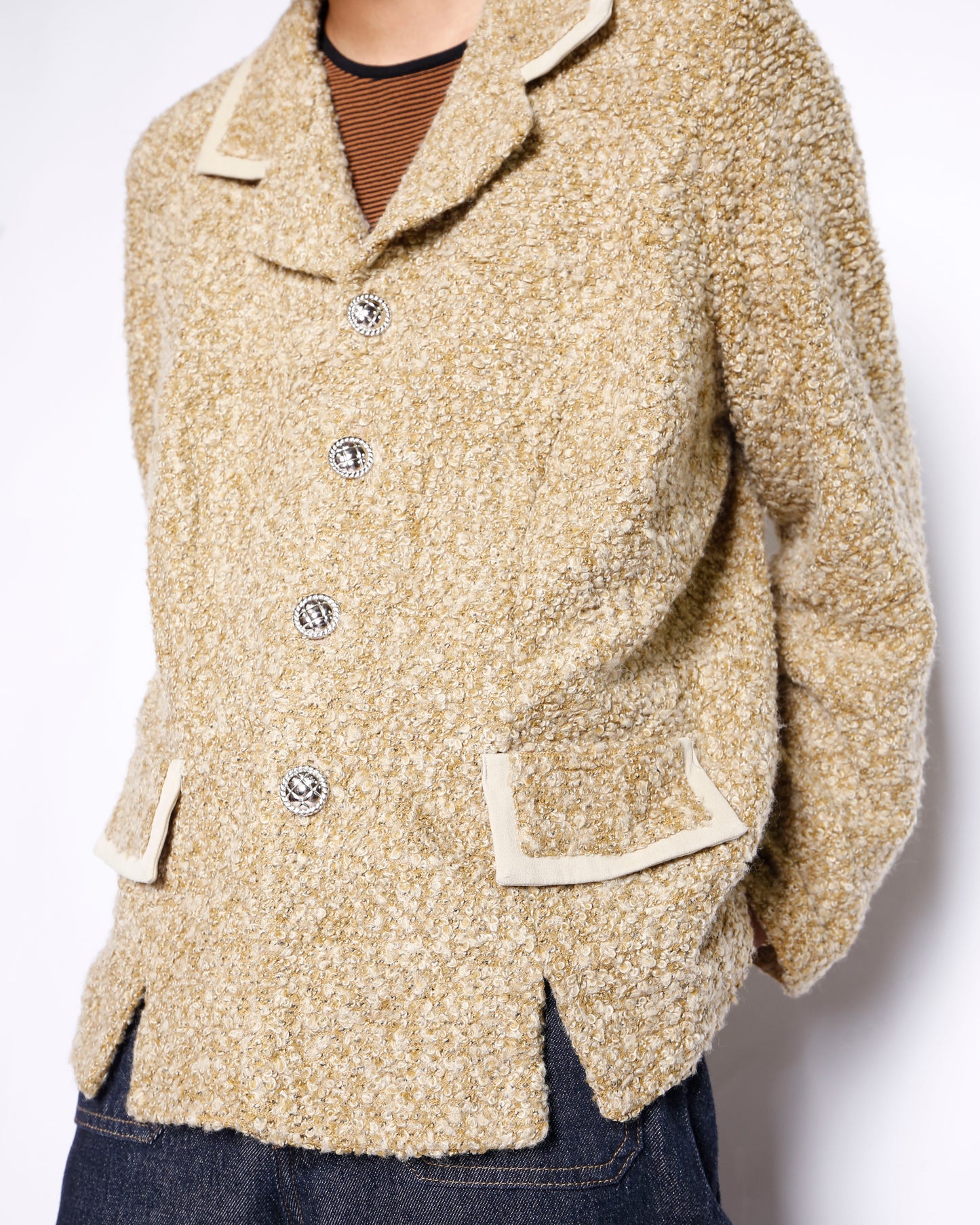 vintage 4b boucle tweed jacket