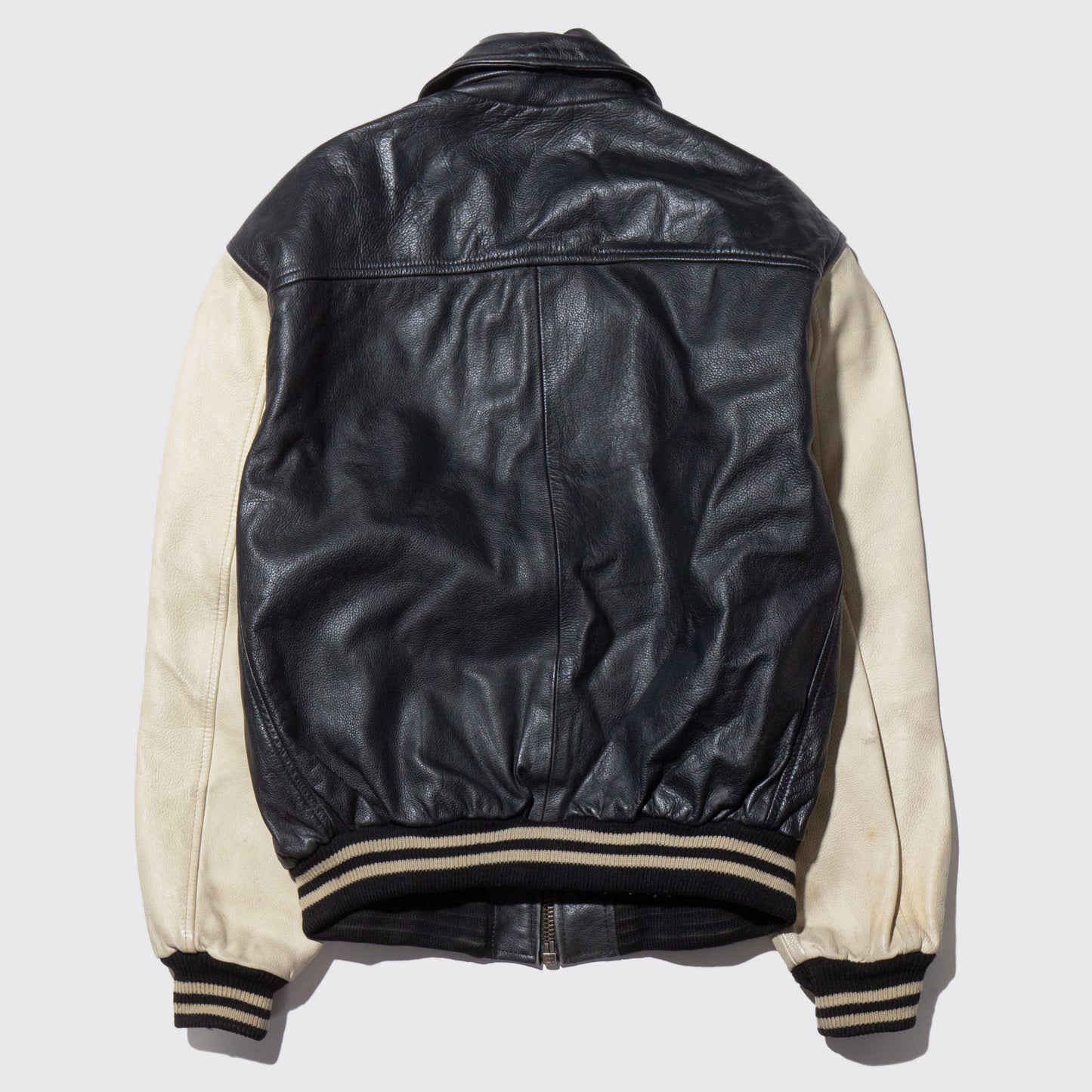 vintage leather varsity jacket